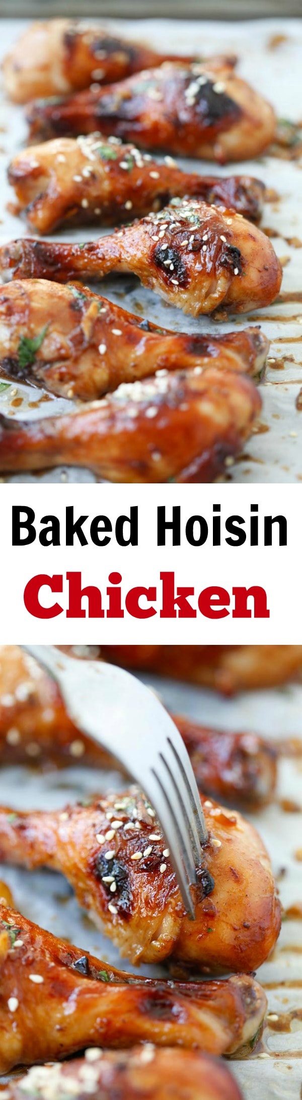 Baked Hoisin Chicken – moist, juicy and delicious chicken marinated with Hoisin sauce. Easy recipe that anyone can make at home | rasamalaysia.com