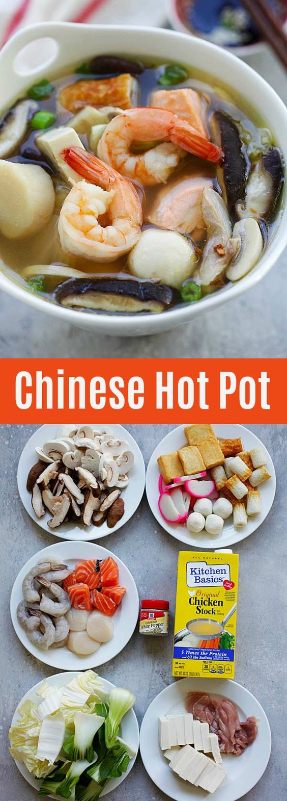 Chinese Hot Pot - hearty soup with a variety of fresh ingredients in a simmering pot of soup stock. Hot Pot is so good especially during winter months | rasamalaysia.com