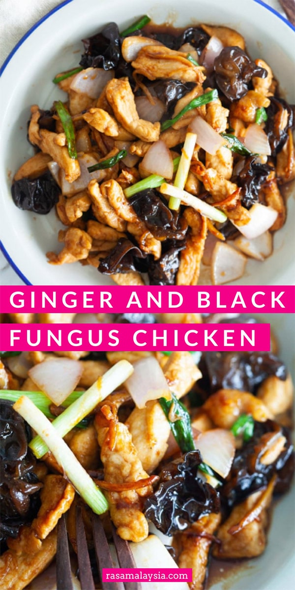 Ginger and black fungus chicken is a plain and humble dish that anyone can whip up in their kitchen. It's delicious and goes well with steamed rice.