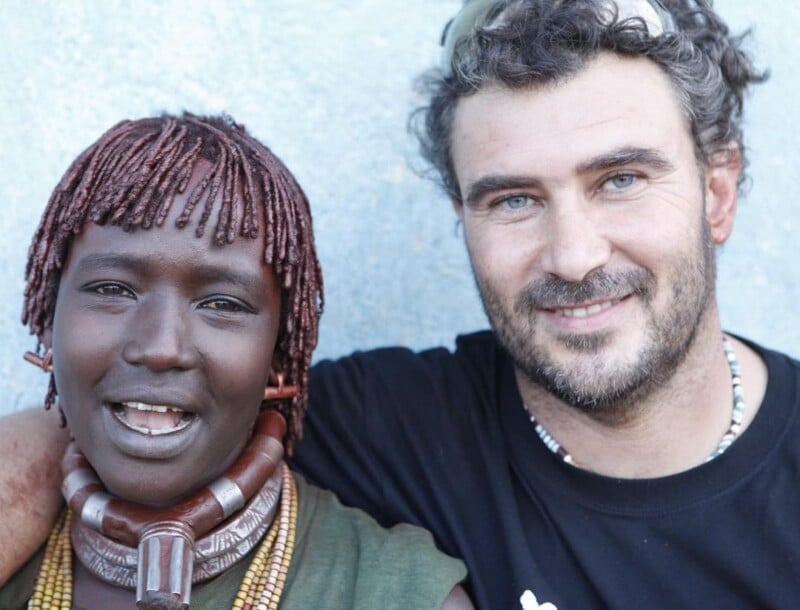 Travel photographer Toni Espadas (right) was shot dead on Monday. mursi tribe