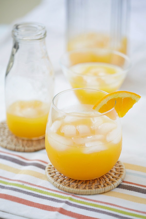 Easy and boozy screwdriver drink made with orange and vodka.